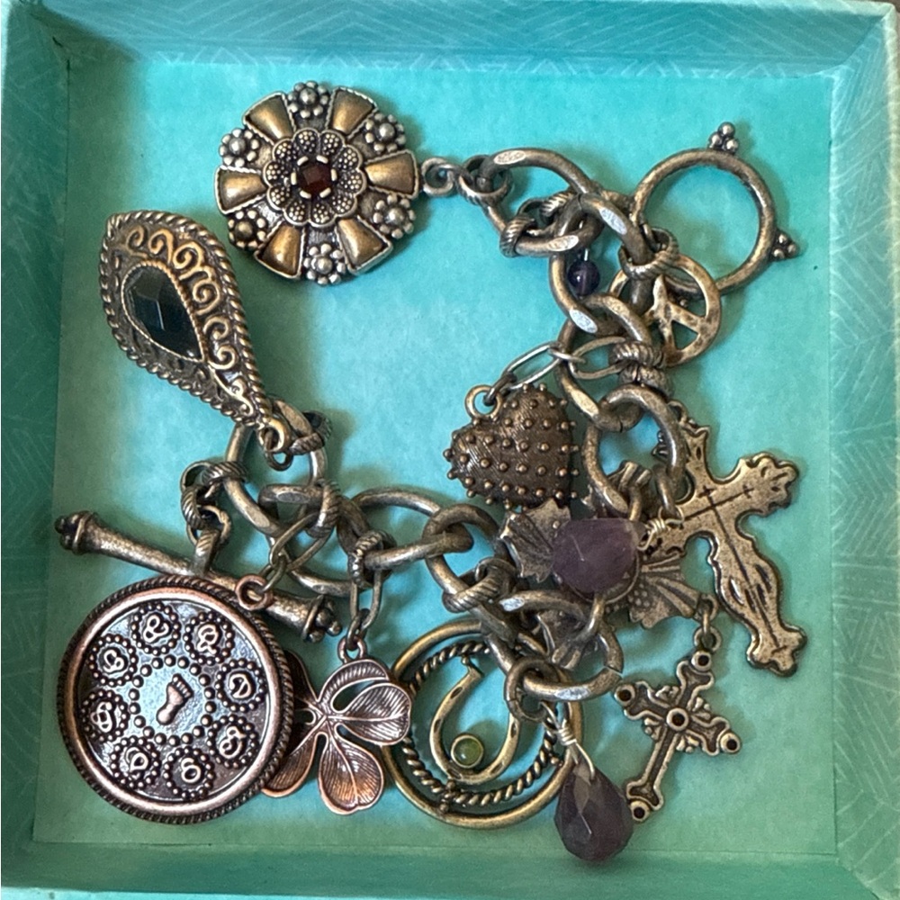 Lucky Brand Bundle of 9 bracelets, necklaces, and rings.